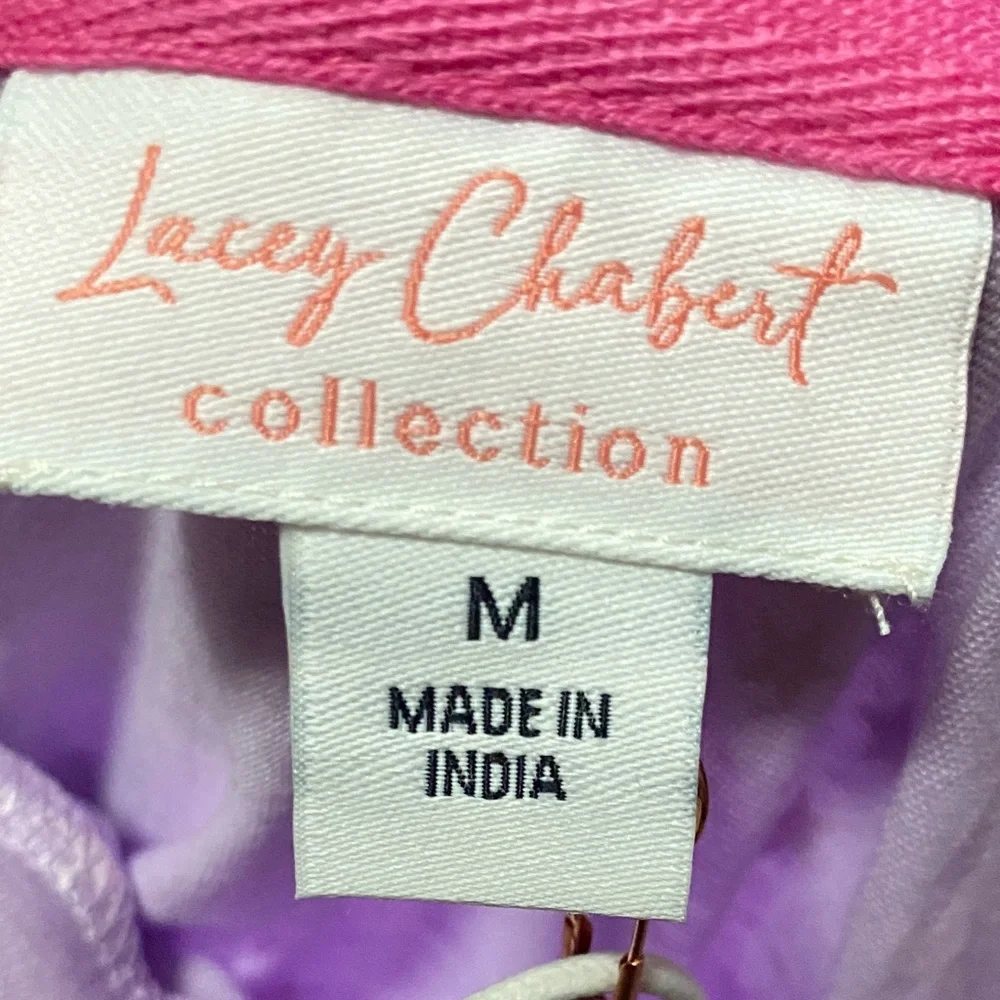New! Lacey Chabert Collard Button Front Night Shirt Size Medium